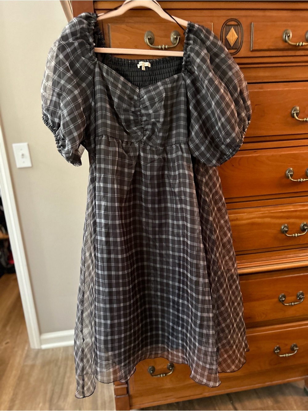 Piper & Scoot Plaid Dress — Gray and Black